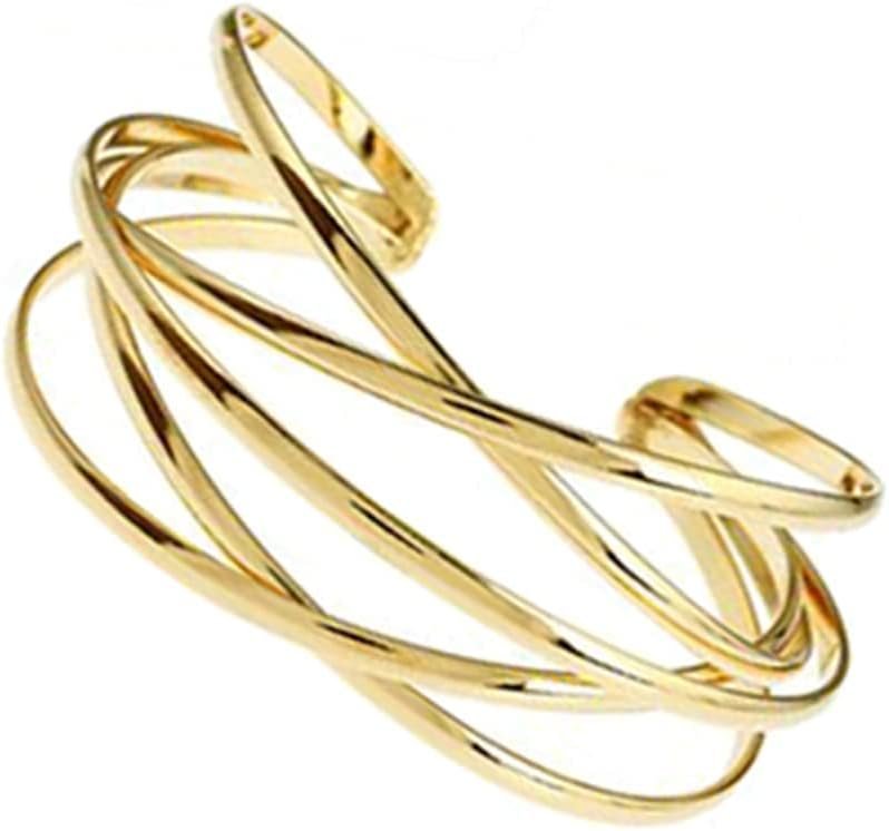 1PCS Cuff Bangle Bracelet for Women Open Wide Wire Bracelets Wrist Cuff Wrap Bracelet
