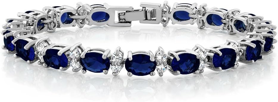 20.00 Ct Gorgeous Oval and Round 7 Inch Sparkling Cubic Zirconia Tennis Bracelet For Women