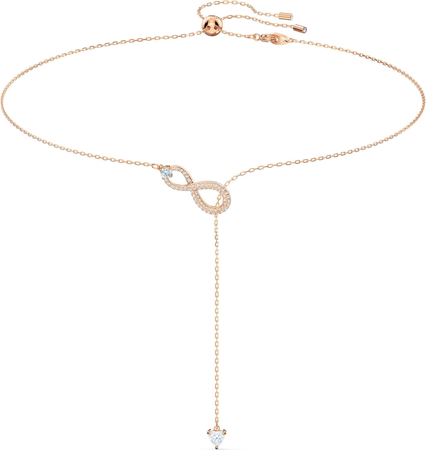 Jewelry Collection, Bracelets & Necklaces, Rhodium & Rose Gold Tone Finish, Clear Crystals